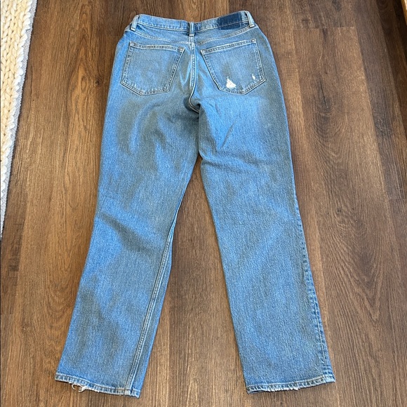 Abercrombie & Fitch Light Wash Distressed Boyfriend Jeans Curve Love Sz 4 - Picture 10 of 11